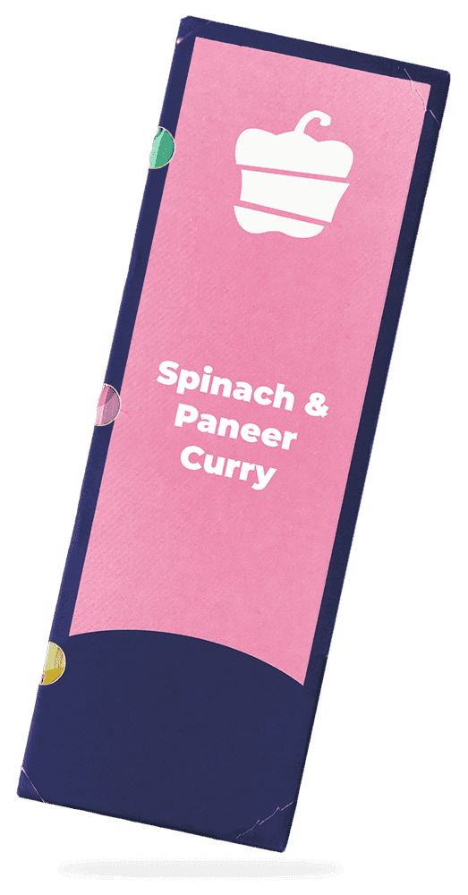 Product image of our Spinach & Paneer Curry kit