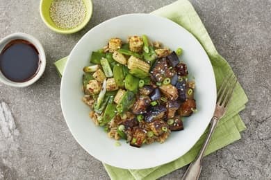 Teriyaki Aubergine Donburi