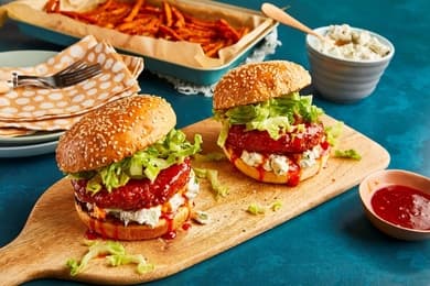 Hot Honey Veg Burgers