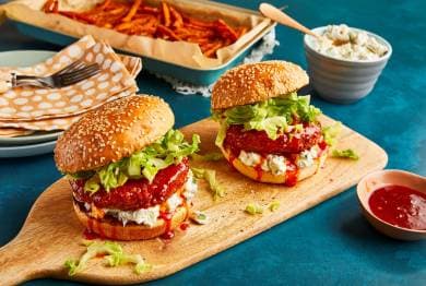 Hot Honey Veg Burgers